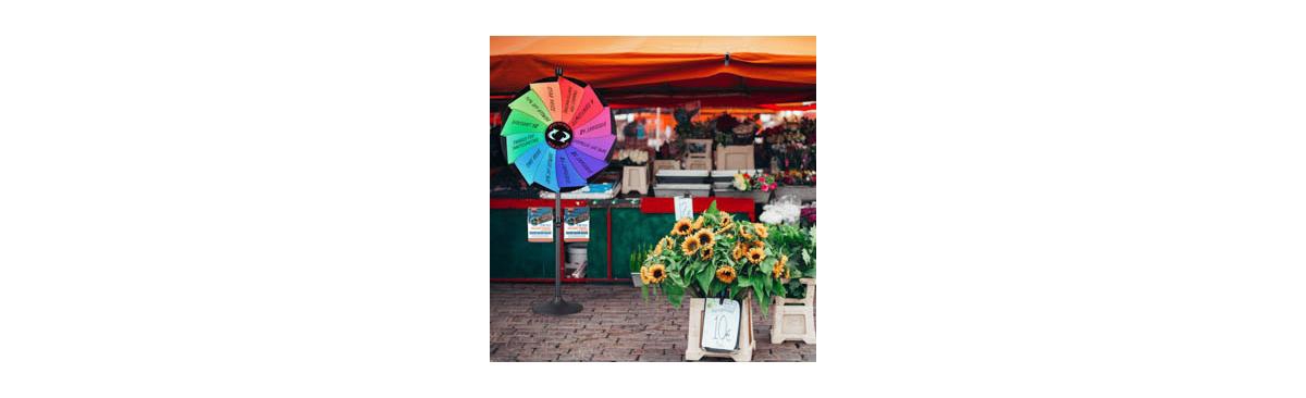WinSpin Brochure Holder for Dual Use Prize Wheel Clear Acrylic Display Stand Tradeshow