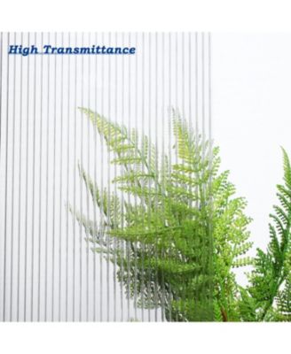 6Pcs 24'' (W) x 48'' (L) x 0.2'' Polycarbonate Greenhouse Panels, Waterproof UV Protected Reinforced Sheets, Outdoor Garden and Greenhouse Covering, Twin-Wall Clear Sheets