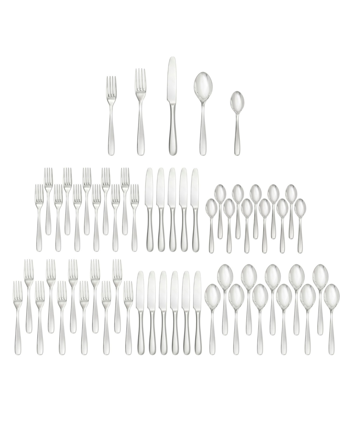 Fortessa Grand City 60-pc. Flatware Set, Service For 12 In Stainless Steel