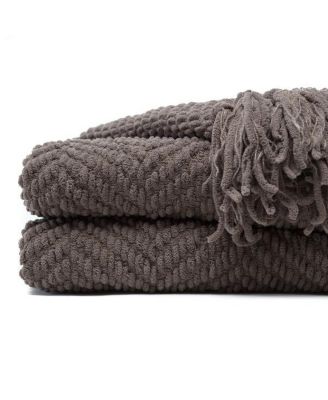 Premium Textured Knit Soft Cozy Blanket, Thrown