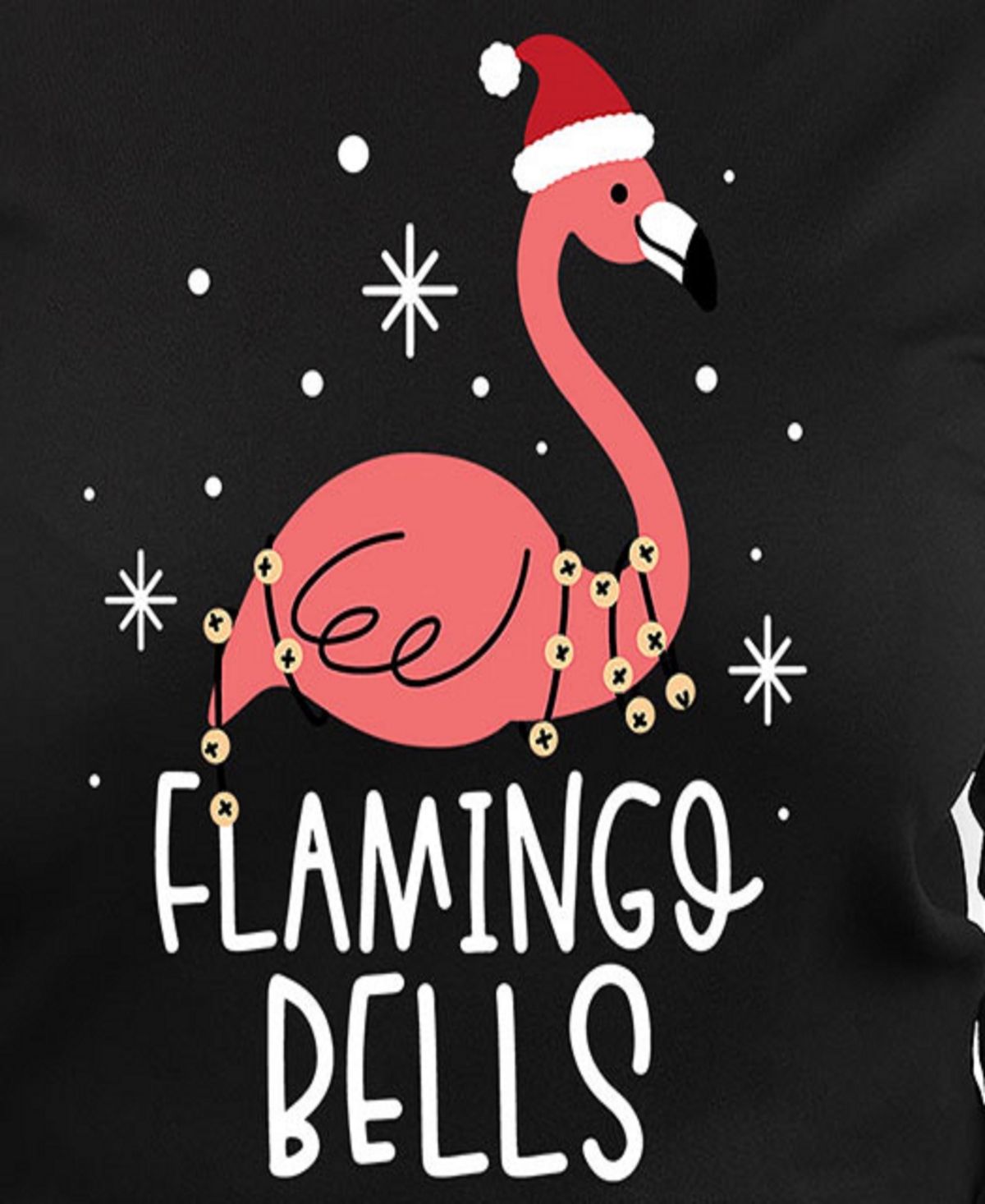 Hybrid Apparel Plus Size Flamingo Bells Graphic Pullover T-shirt In Black
