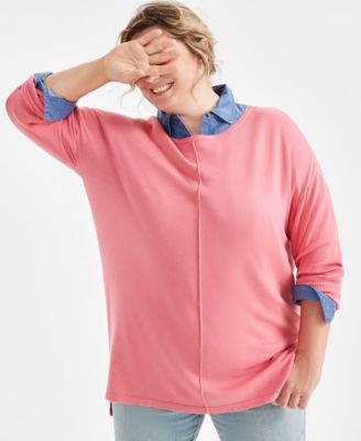Style & Co - Plus Size Knit Seam-Front Tunic Top