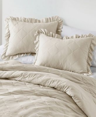 Phoebe Diamond Quilted Ruffle Edge 2-Pc. Comforter Set, Twin/Twin XL