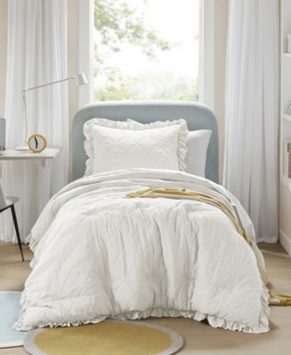 Phoebe Diamond Quilted Ruffle Edge 2-Pc. Comforter Set, Twin/Twin XL