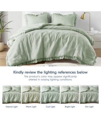 Phoebe Diamond Quilted Ruffle Edge 2-Pc. Comforter Set, Twin/Twin XL