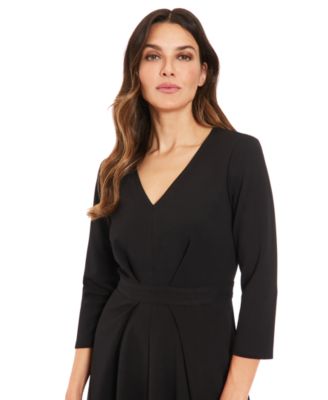 3 4 sleeve black dress petite Karen Kane Three Quarter Sleeve Jersey Dress - Black main image 1