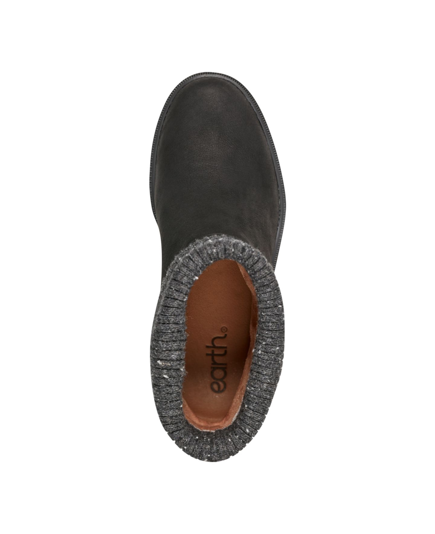 Женские ботинки Earth Gresa Cozy Waterproof Block Heel Booties, цвет: Чёрный кожаный — фото 4
