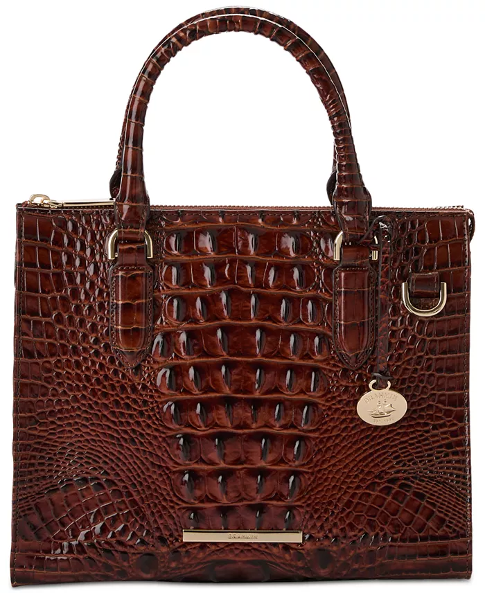 Brahmin Anywhere Convertible Small Melbourne Embossed Leather Satchel