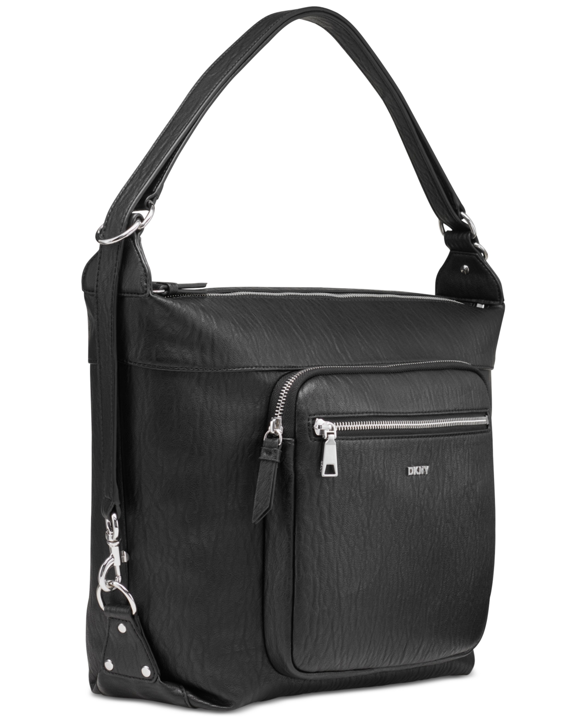 Dkny Shar Medium Convertible Hobo -silver