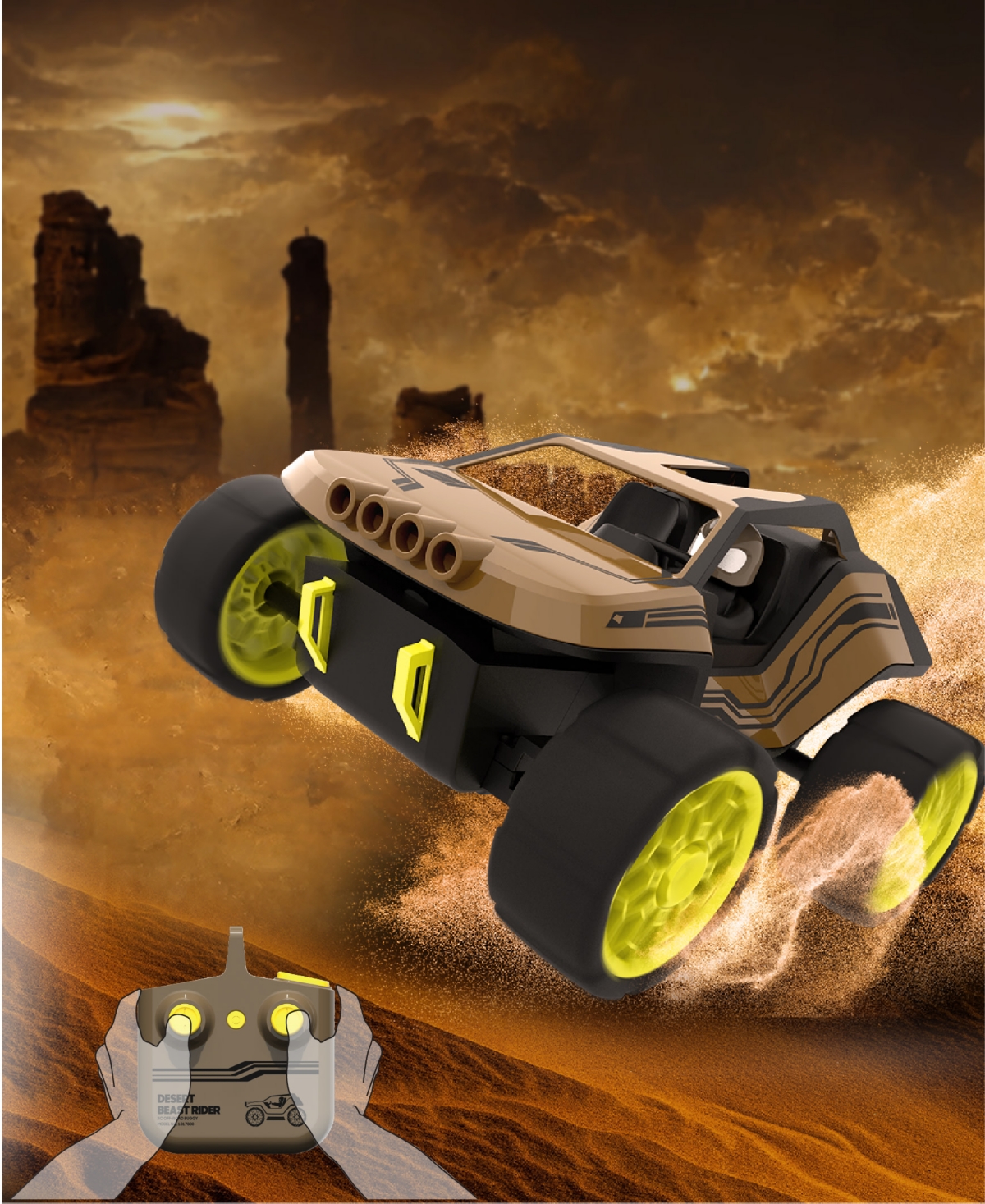 Sharper Image Desert Beast Rider Remote Control Off-road Buggy In No Color