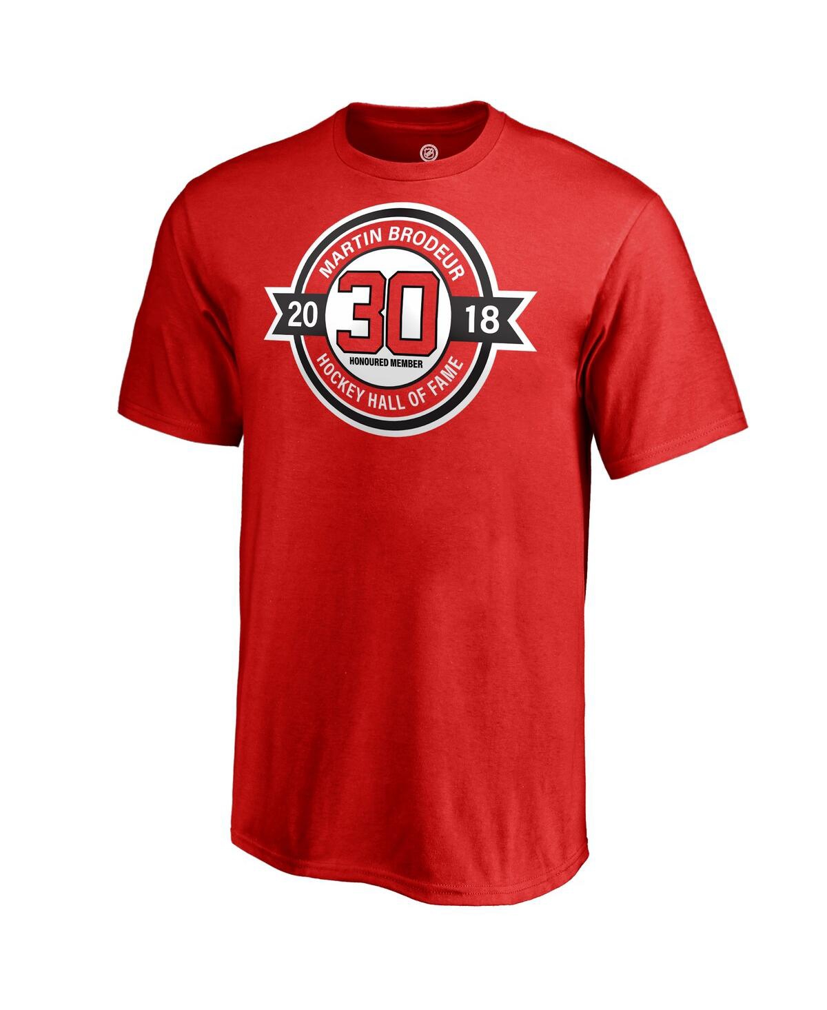 Fanatics Big Boys and Girls Martin BrodeurNew Jersey Devils Hall of Fame T-Shirt - Red