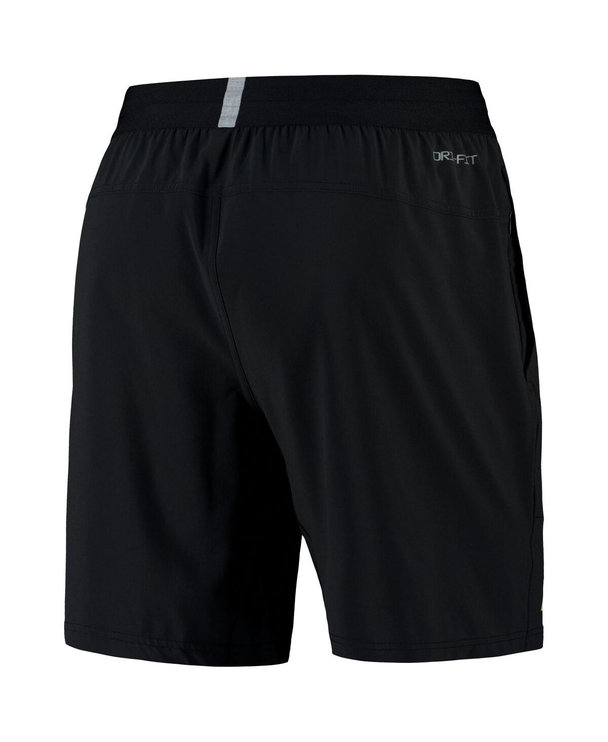 Nike Men's Black Michigan State Spartans 2024 Sideline Performance Shorts In Black,gold
