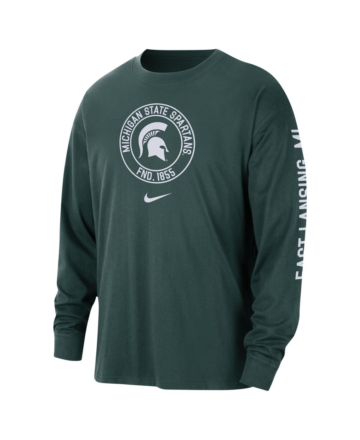 Nike Men's Green Michigan State Spartans Heritage Max90 Long Sleeve T-shirt In Green