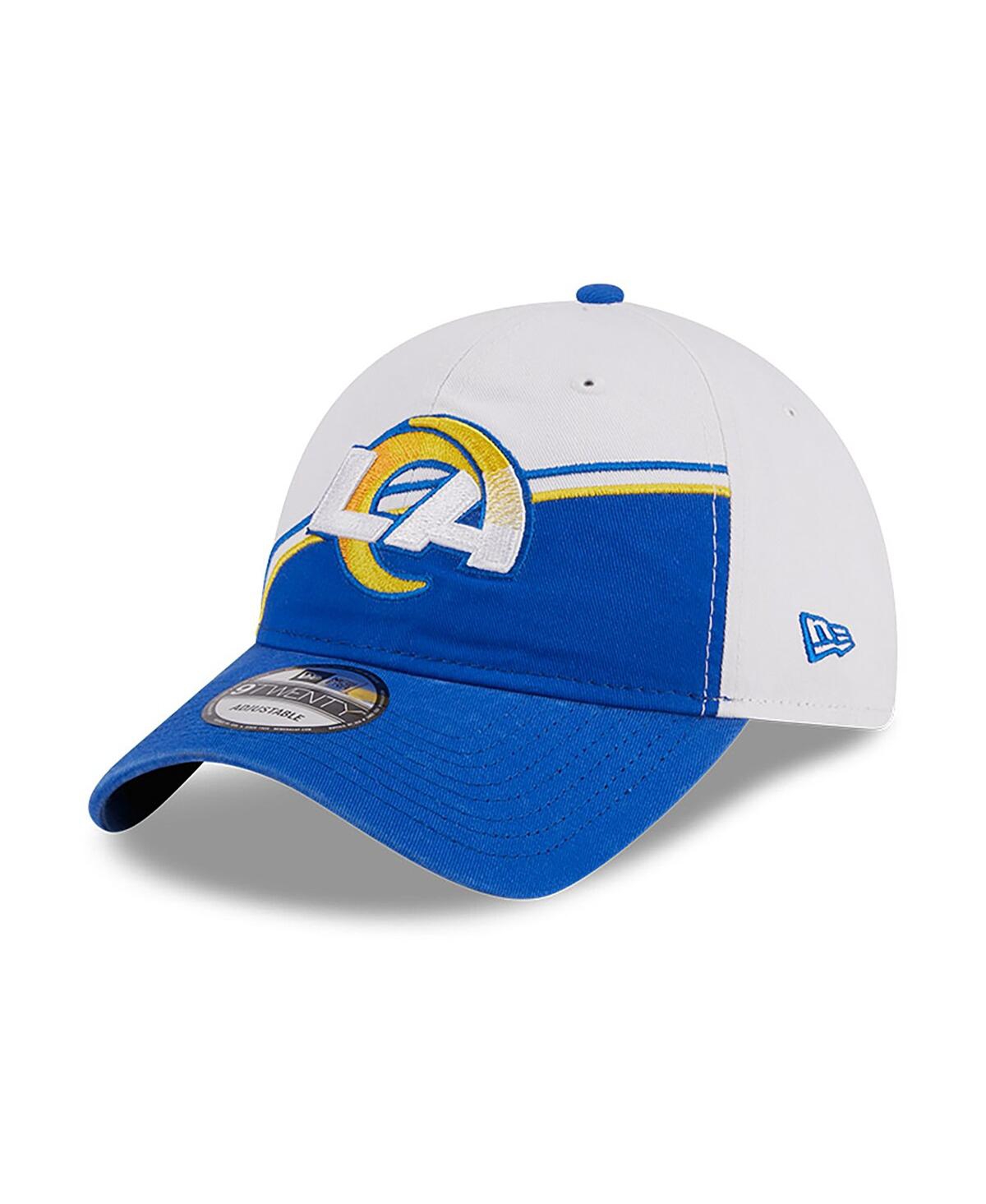 New Era Big Boys And Girls White/royal Los Angeles Rams 2023 Sideline 9twenty Adjustable Hat In White,royal