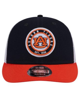 Men's Navy Auburn Tigers Throwback Circle Patch 9FIFTY Trucker Snapback Hat