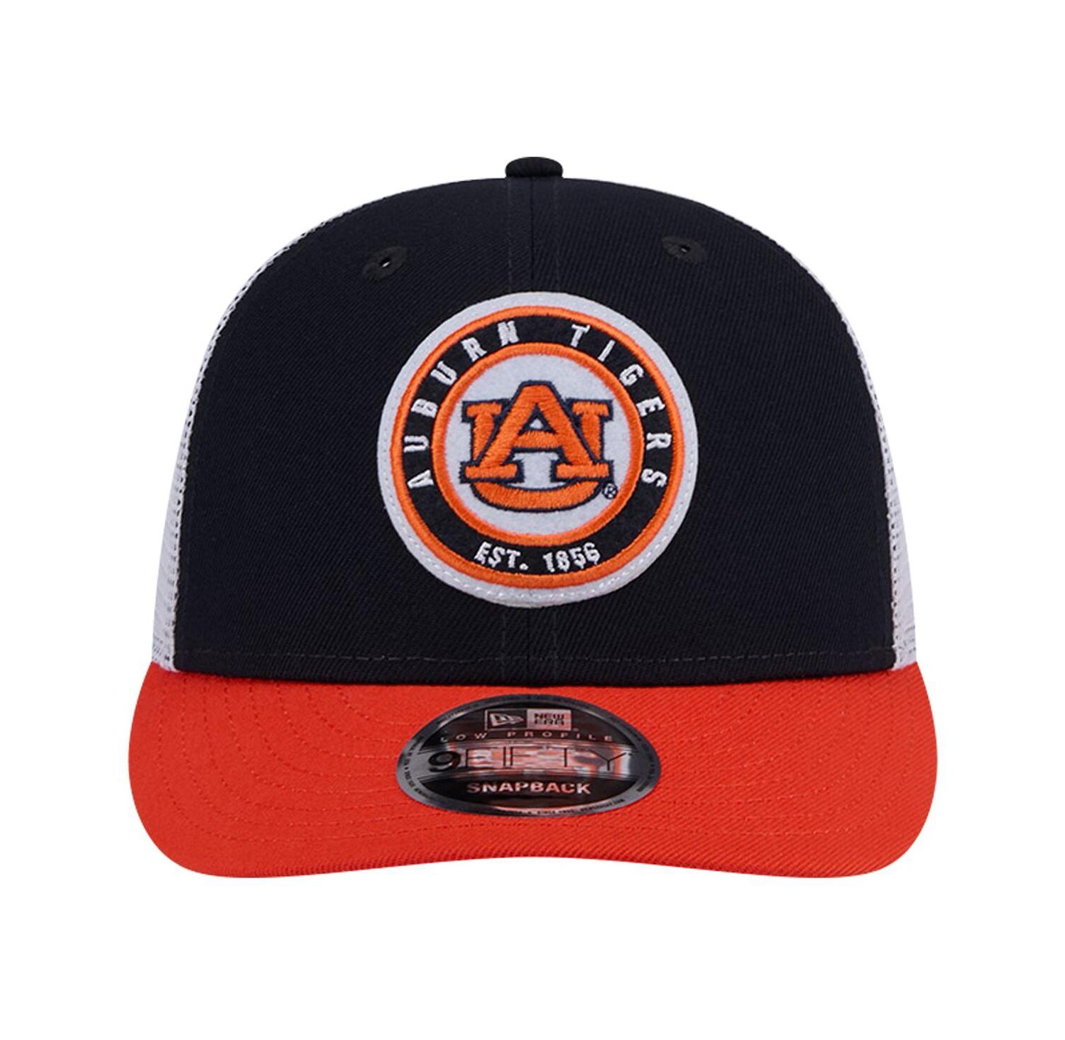 Men's Navy Auburn Tigers Throwback Circle Patch 9FIFTY Trucker Snapback Hat