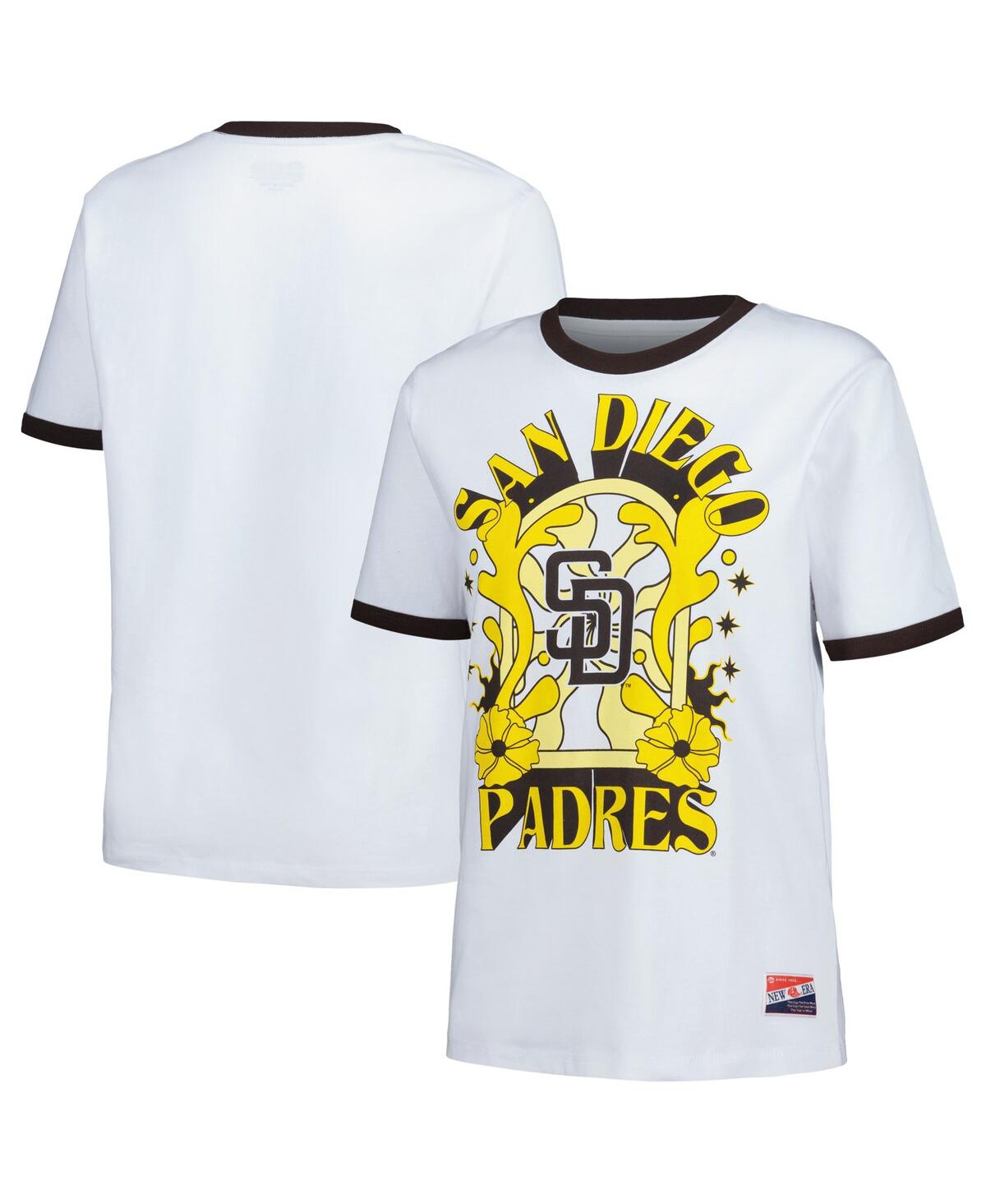 New Era Women's White San Diego Padres Oversized Ringer T-shirt