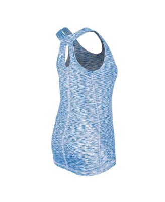 Women's Royal New York Mets Space Dye Keyhole Back Tank Top