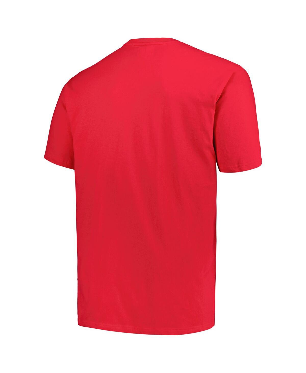 NEW ERA MEN'S RED TAMPA BAY BUCCANEERS BIG TALL HELMET HISTORIC MARK T-SHIRT 
