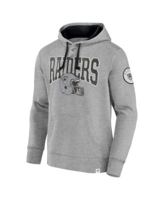 Men's Heather Gray Las Vegas Raiders Label Maker Pullover Hoodie