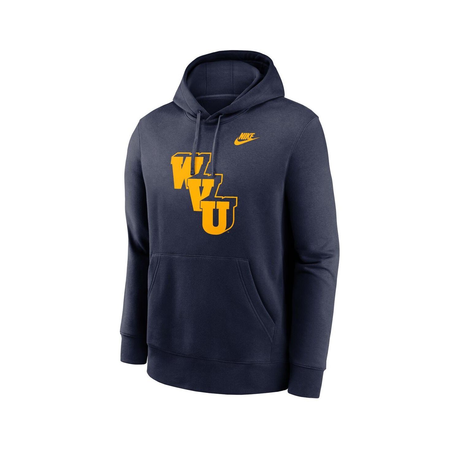 Men's Navy West Virginia Mountaineers Legacy Logo Club Fleece Pullover Hoodie