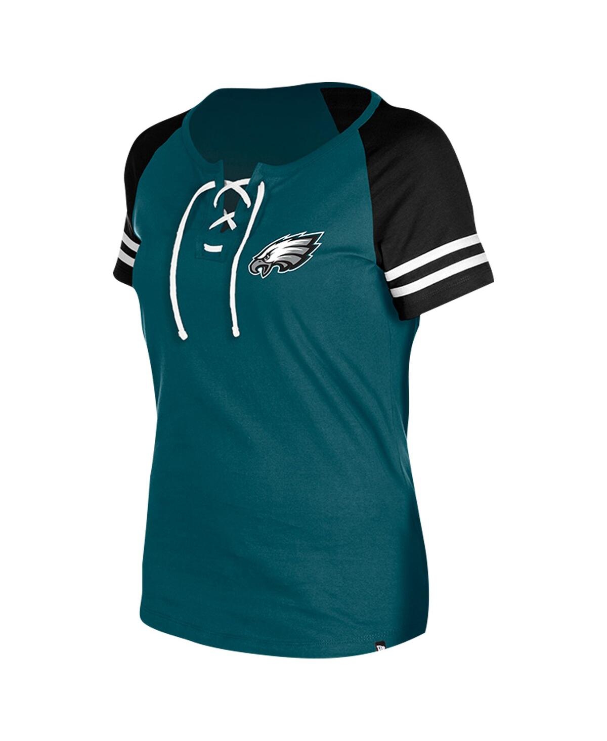 New Era Women'sPhiladelphia Eagles Lace-Up Raglan T-Shirt - Green