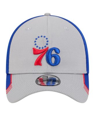 Men's Gray/Royal Philadelphia 76ers Active Trim 39THIRTY Flex Hat