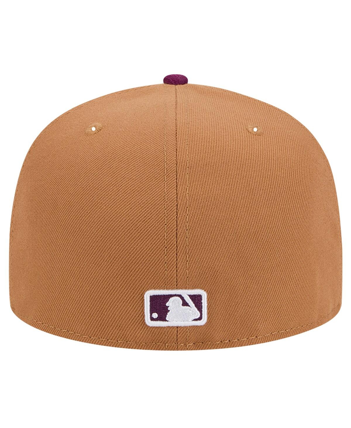 Shop New Era Men's Brown/purple Atlanta Braves Two-tone Color Pack 59fifty Fitted Hat In Brown,purple