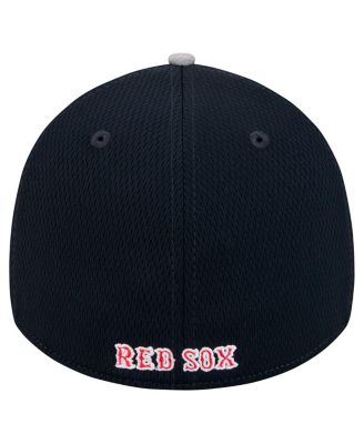 Men's Gray/Black Boston Red Sox Visor Trim 39THIRTY Flex Hat