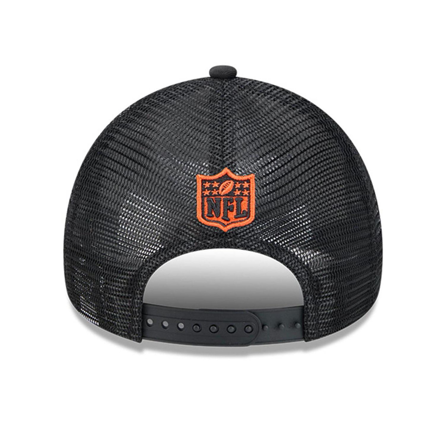 Men's Stone/Black Cincinnati Bengals 2024 Sideline Historic 9FORTY A-Frame Trucker Adjustable Hat