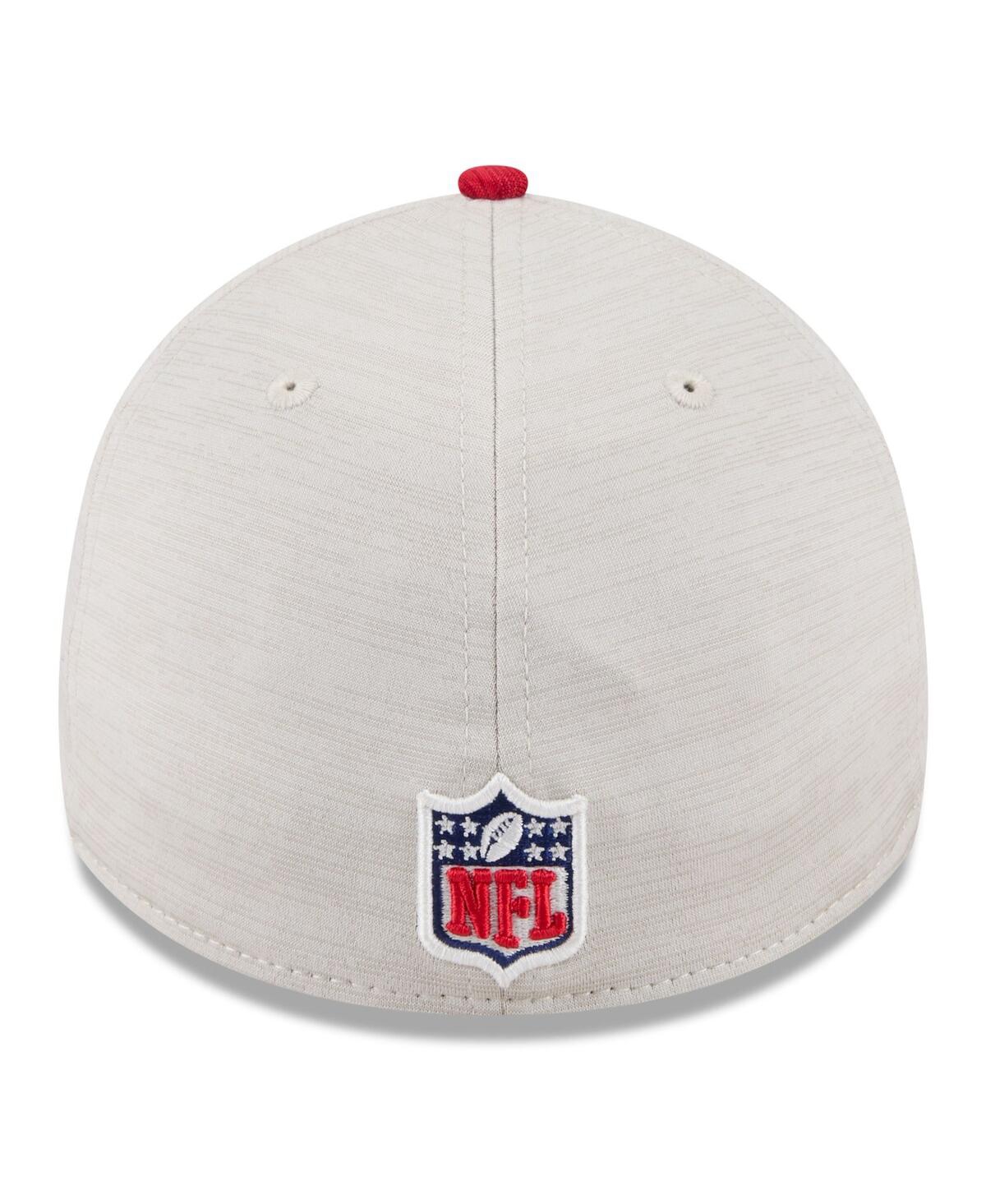 New Era Men'sScarlet San Francisco 49ers 2024 Sideline Historic 39THIRTY Flex Hat - Stone, Scarlet