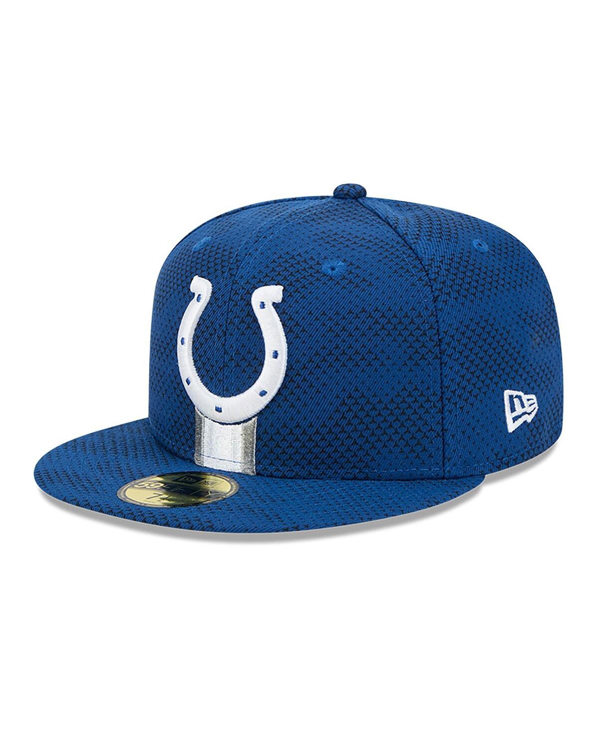Shop New Era Men's Royal Indianapolis Colts 2024 Sideline 59fifty Fitted Hat