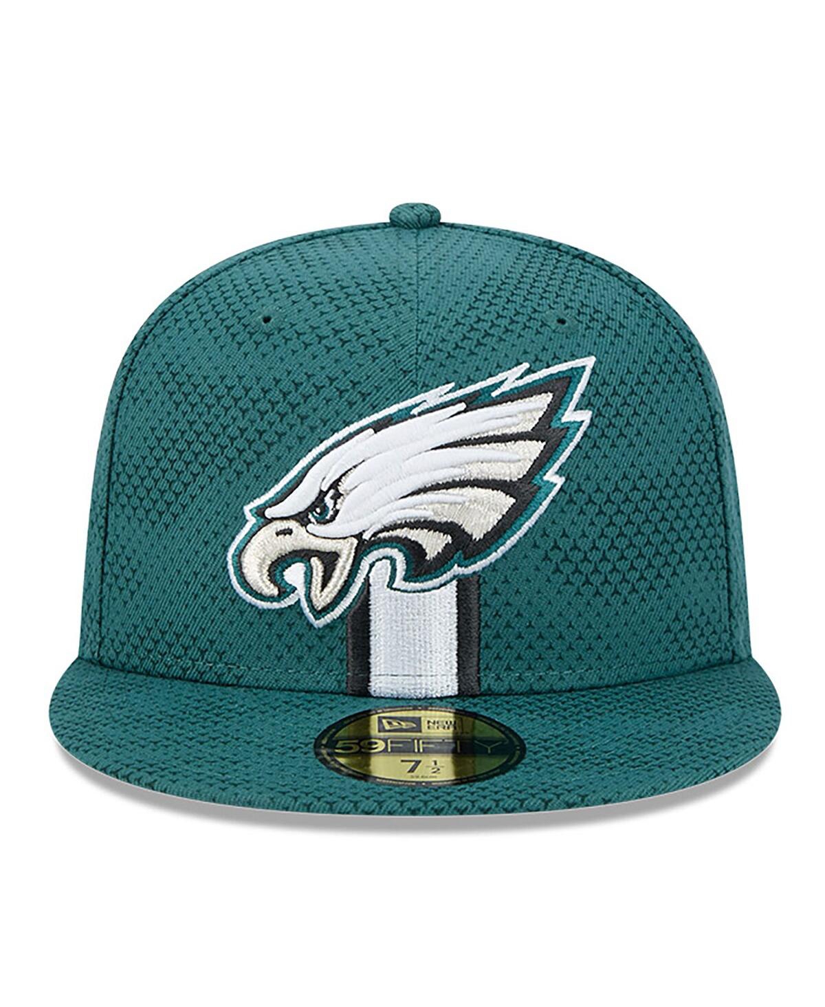 New Era Men's MidnightPhiladelphia Eagles 2024 Sideline 59FIFTY Fitted Hat - Green