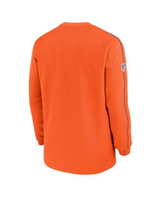Men's Orange Denver Broncos Alternate Logo Coach Long Sleeve Top