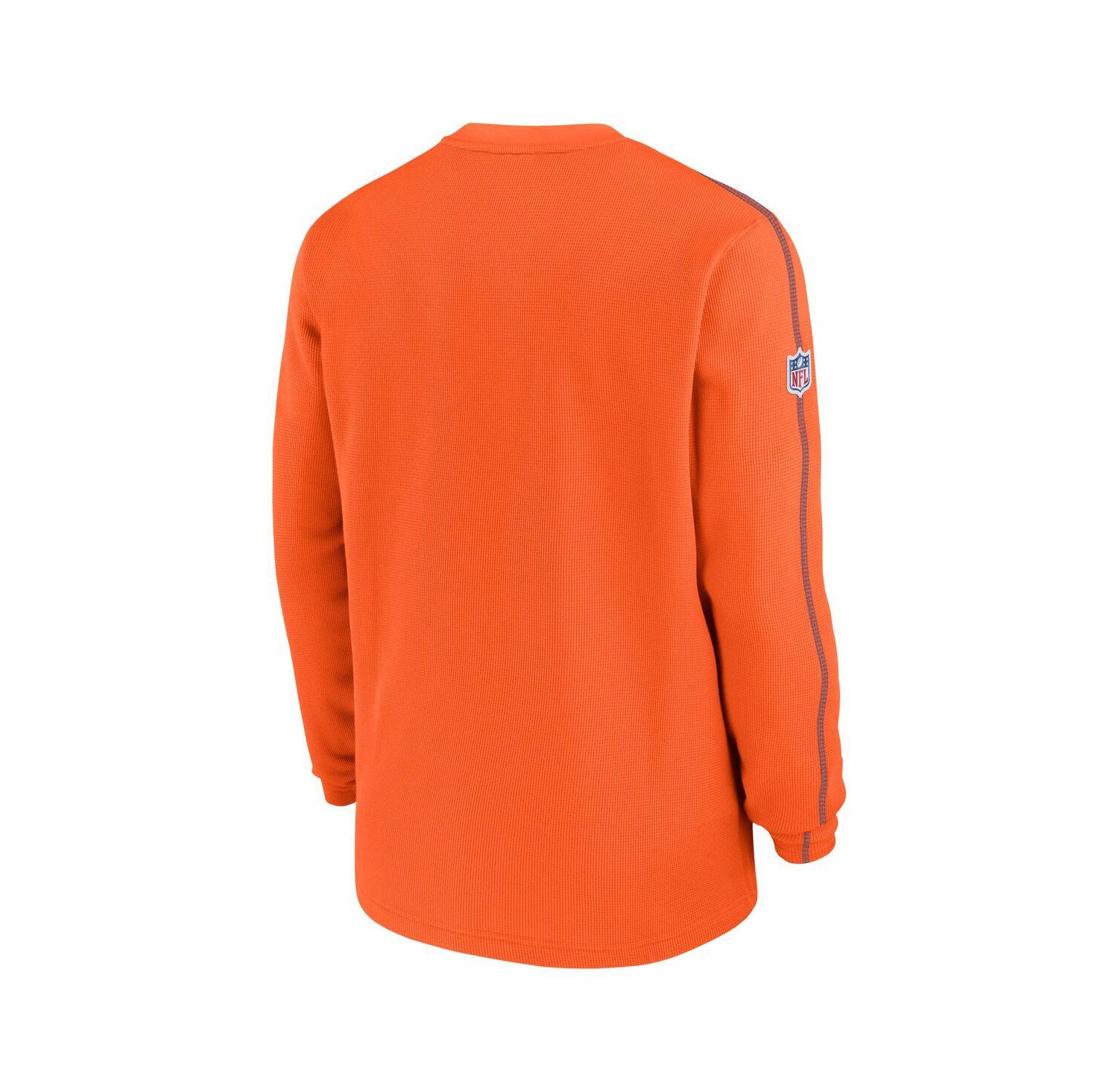 Men's Orange Denver Broncos Alternate Logo Coach Long Sleeve Top