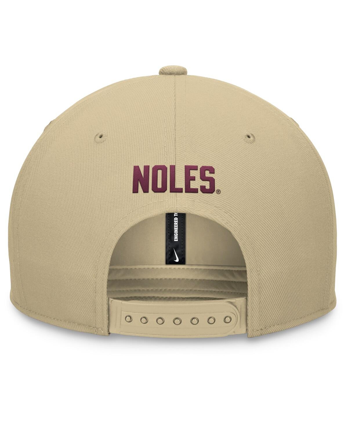 Nike Men's Gold Florida State Seminoles Primetime Pro Snapback Hat In Tan