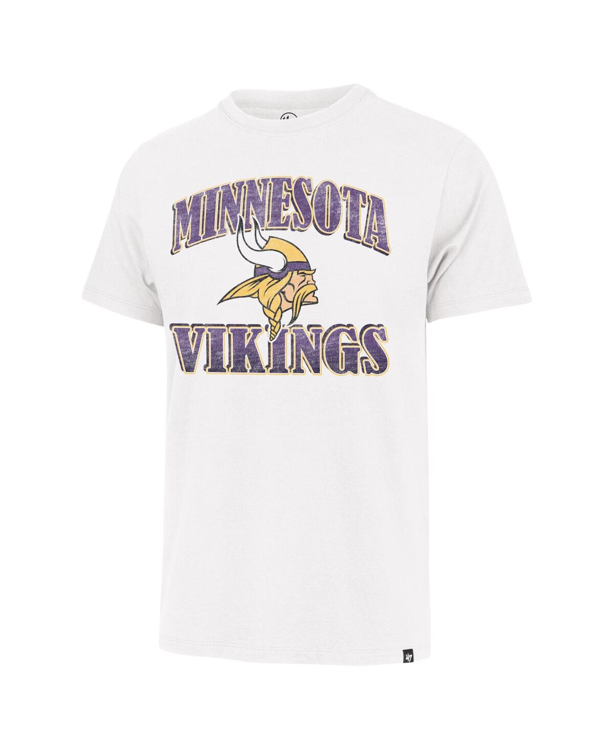 47 Brand Men's White Minnesota Vikings Overrun Franklin T-shirt In White