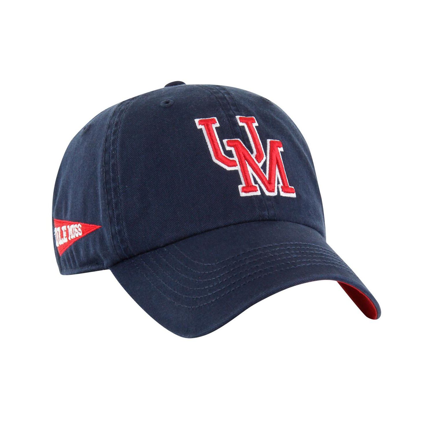 Men's Navy Ole Miss Rebels Vintage Sure Shot Franchise Fitted Hat
