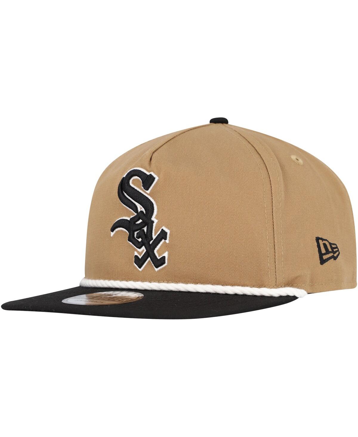 New Era Men's Khaki/black Chicago White Sox Golfer Snapback Hat In Khaki,black