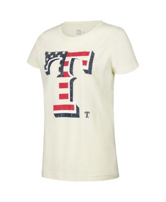 Women's Cream Texas Rangers Vintage T-Shirt
