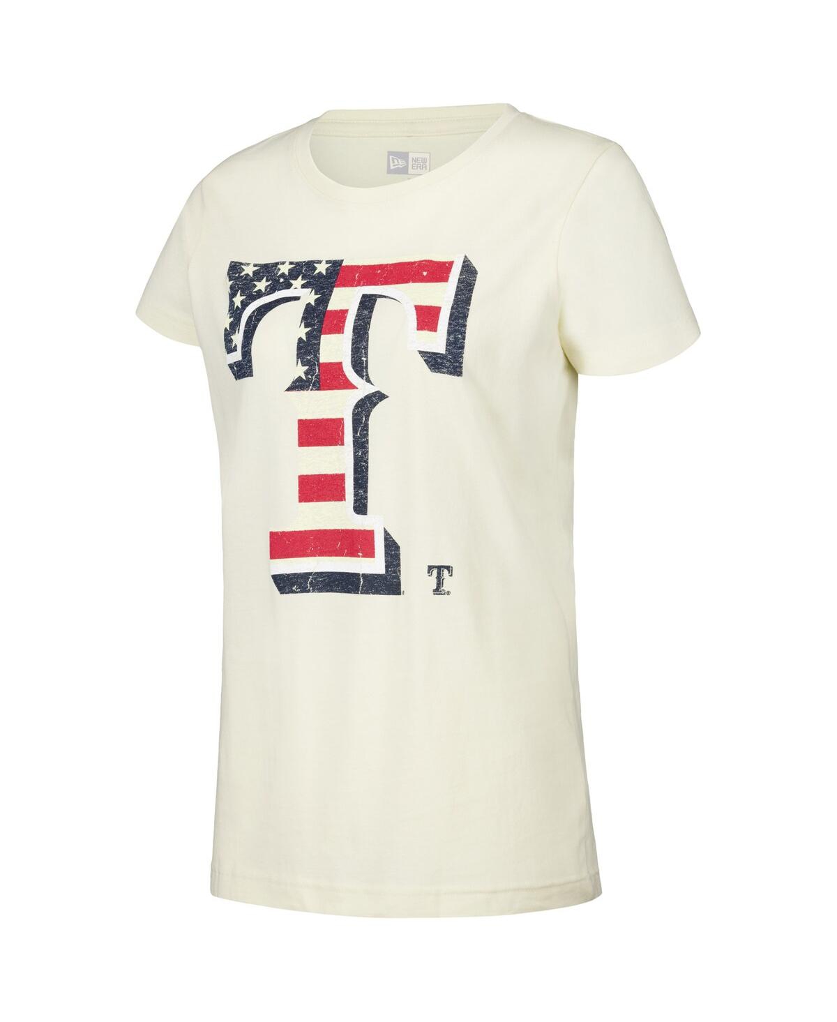NEW ERA WOMEN'S CREAM TEXAS RANGERS VINTAGE T-SHIRT 