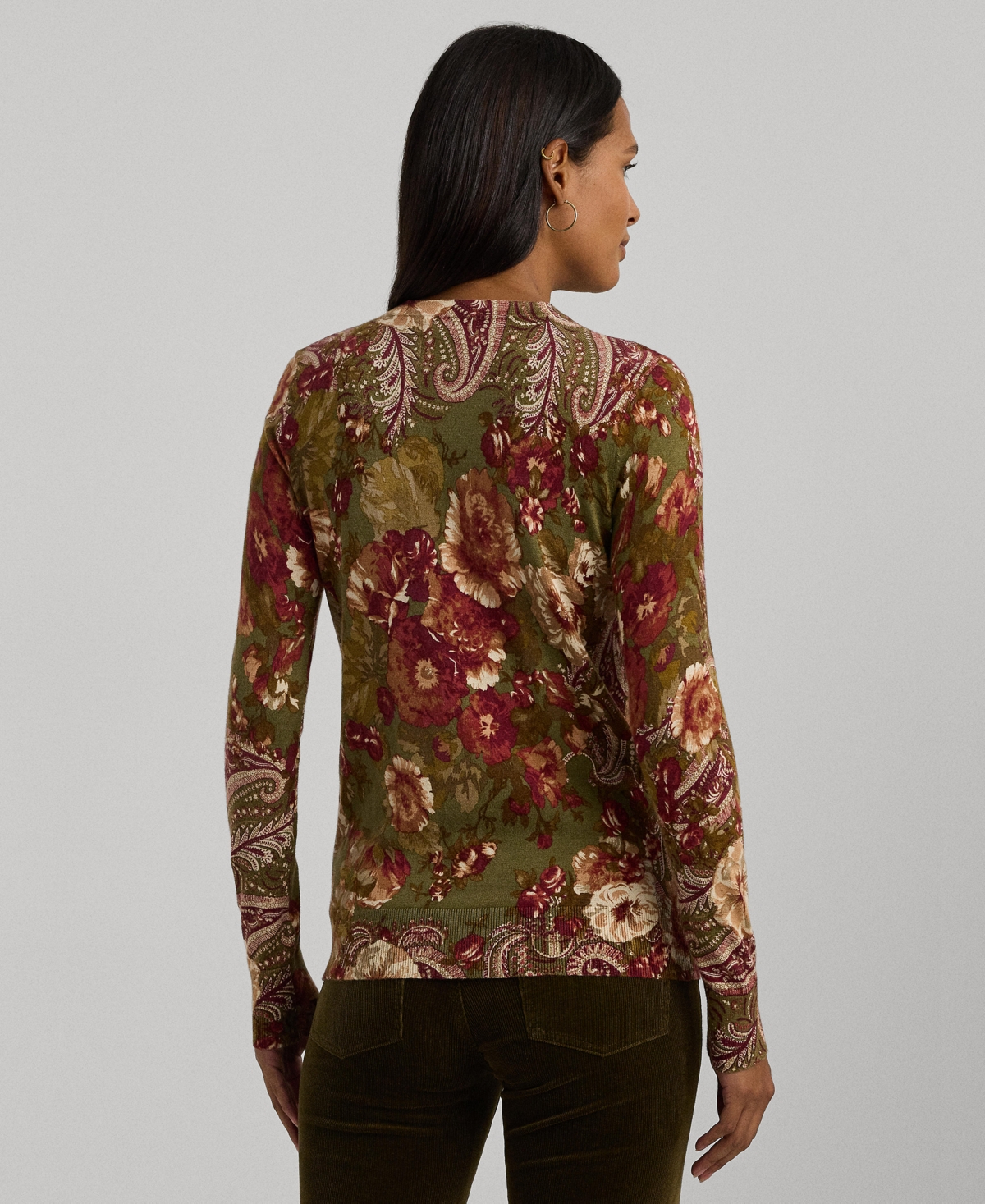 Lauren Ralph Lauren Women's Floral Cotton-Blend Sweater