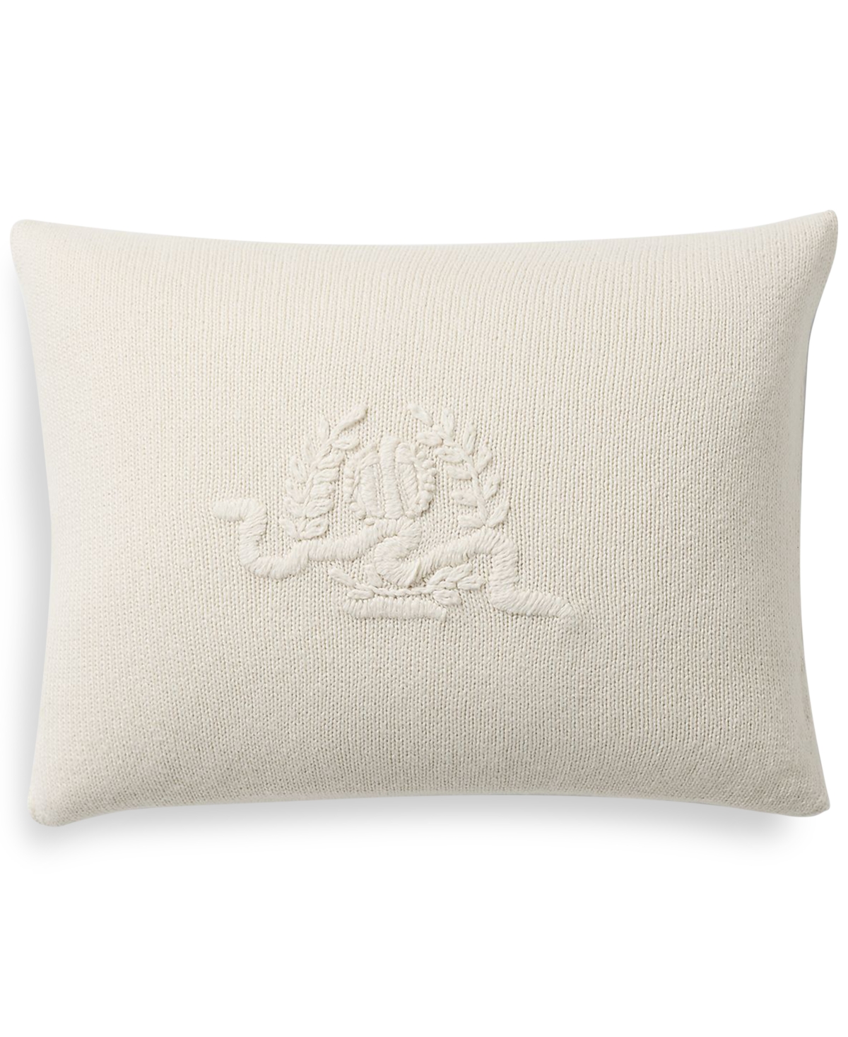 Ralph Lauren Lara Knit Decorative Pillow, 15" X 20" In True Cream