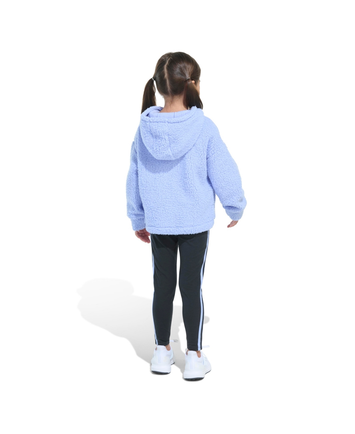 adidas Little & Toddler Girls Long Sleeve Hooded Sherpa Legging, 2-Piece Set