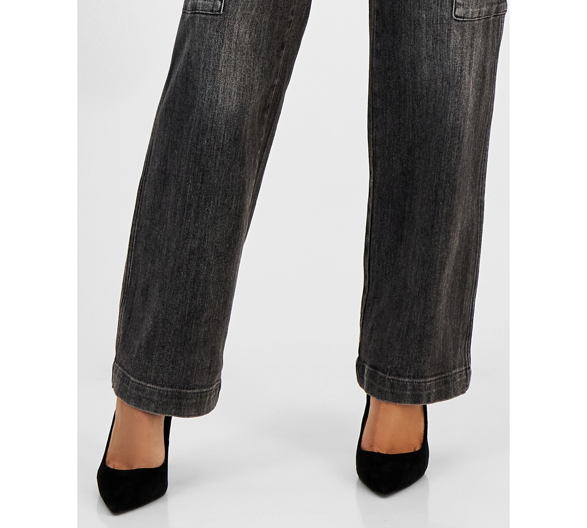 Michael Michael Kors Women's High-Rise Faded Cargo Jeans