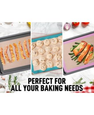 (2 Pack) Silicone Baking Mat Sheet Set - Reusable Baking Mat Nonstick