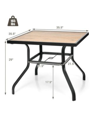 Patio Metal Square Dining Table for Garden and Poolside