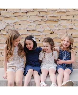 Little Girls Organic Flutter Sleeve Wrap Back Knit Romper