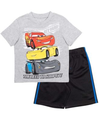 Toddler Boys (2T-5T) Lightning McQueen Racing 2-Piece T-Shirt and Shorts Set