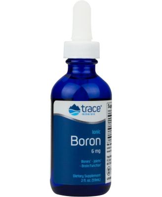 Liquid Ionic Boron | 6 mg Boron | Supports Normal Bone Metabolism, Brain Function & Joints | with Ionic Trace Minerals, Magnesium + Chloride | 48 Servings, 2 fl oz (1 Pack)